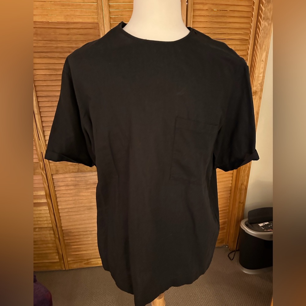 ZARA men’s relaxed fit linen and cotton shirt